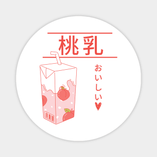 Kawaii Japanese Peach Milk Magnet